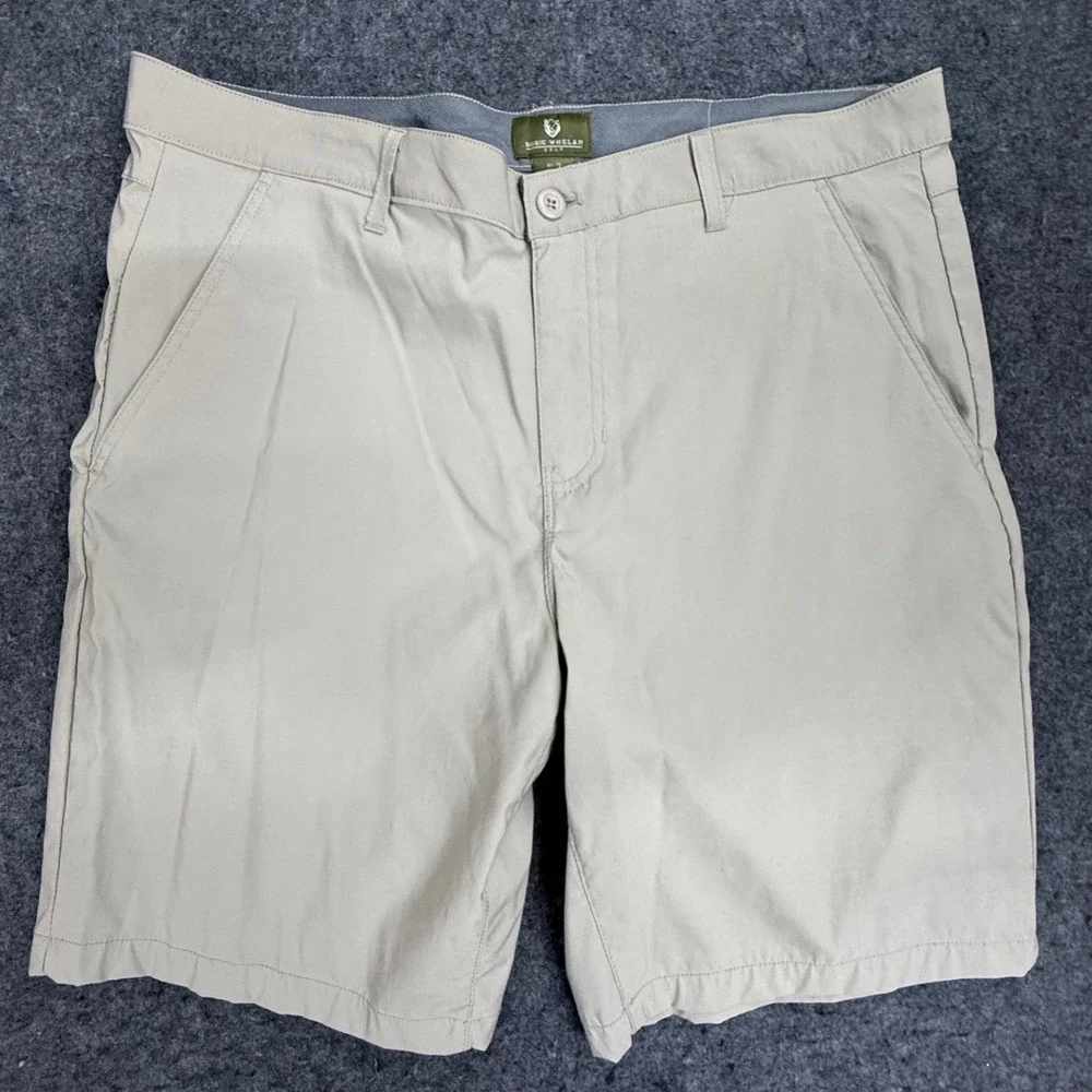 Rorie Whelan Eddie Bauer Golf Mens 36 Khaki Straight Fit‎ Shorts Outdoor Casual